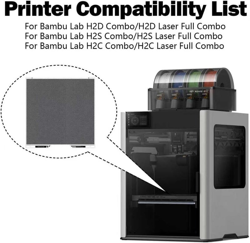 HzdaDeve H2C/H2D/H2S Vision Encoder Accuracy to A New Level 335X346.5MM Advanced Calibration Tool 5-Minute Calibration for Weeks-Long Accuracy for Bambu Lab H2D Combo/H2S Combo 3D Printer - Image 5